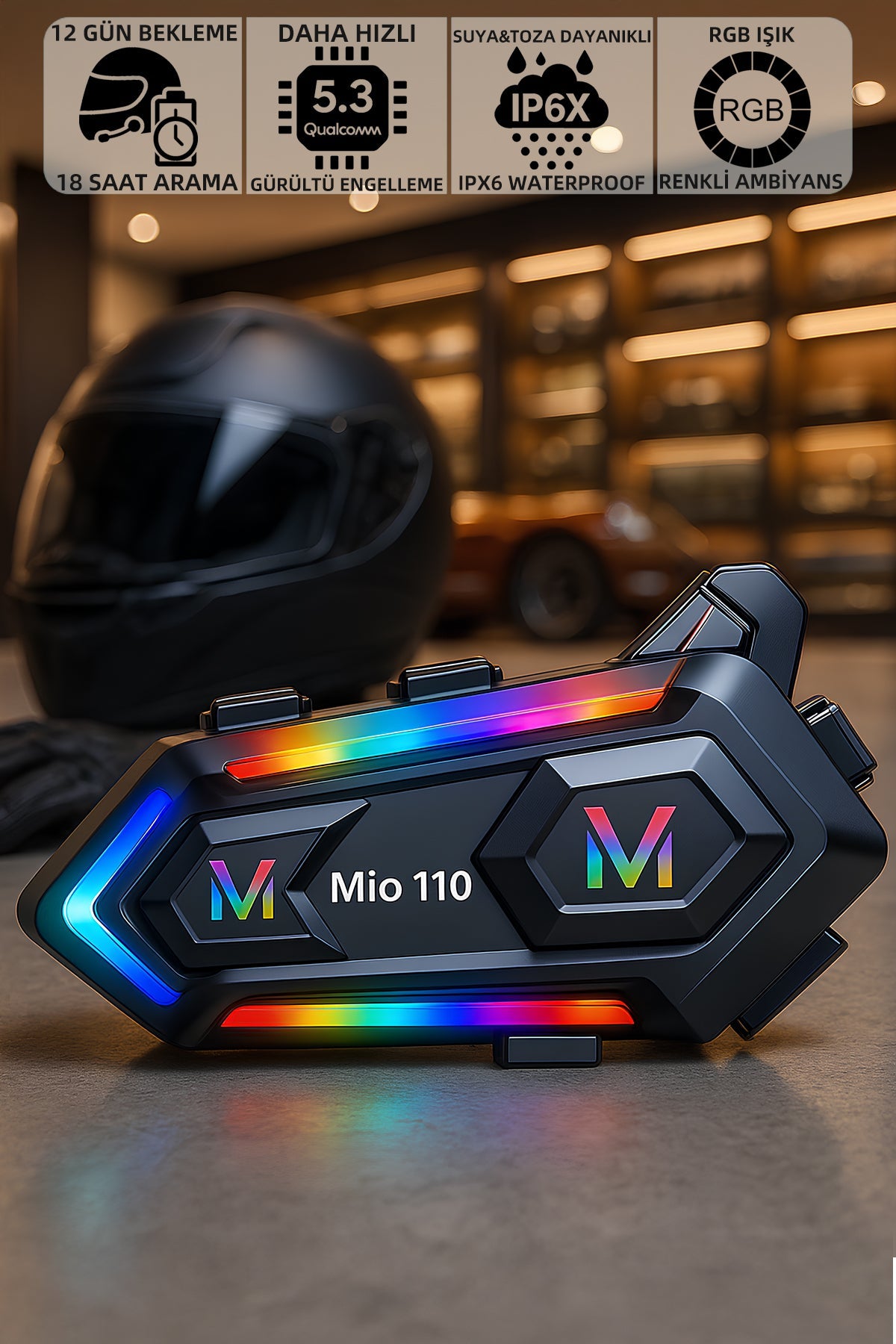 Mio 110 RGB İnterkom Kulaklık – Sherman Tr