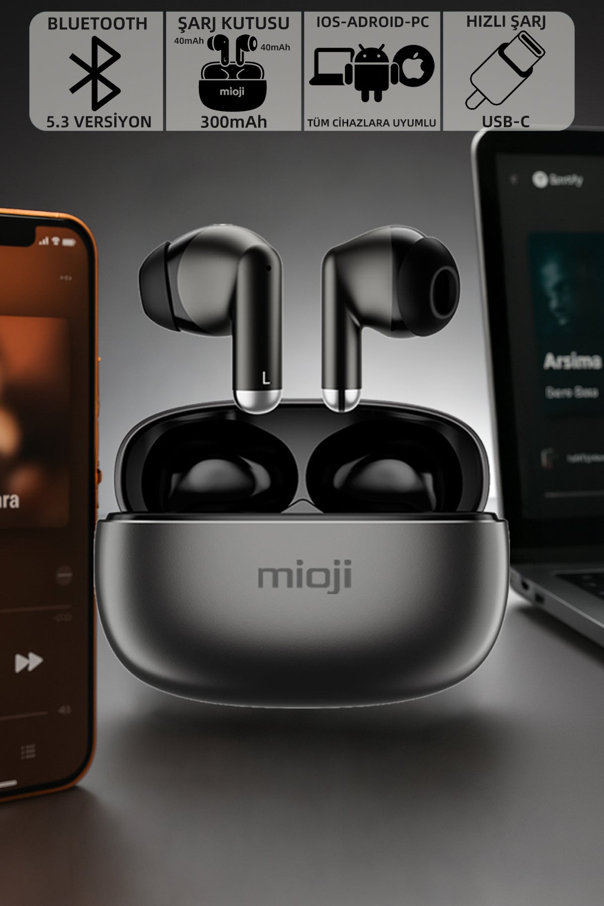 Airbuds 3 Bluetooth Kulaklık Siyah