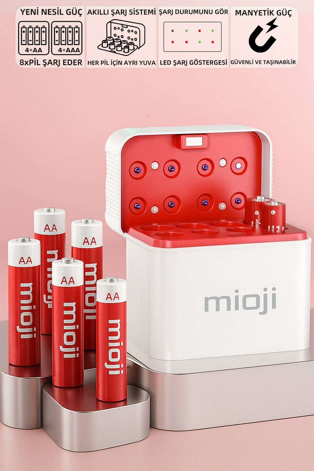 Mio BT12 Pil Şarj Cihazı Beyaz