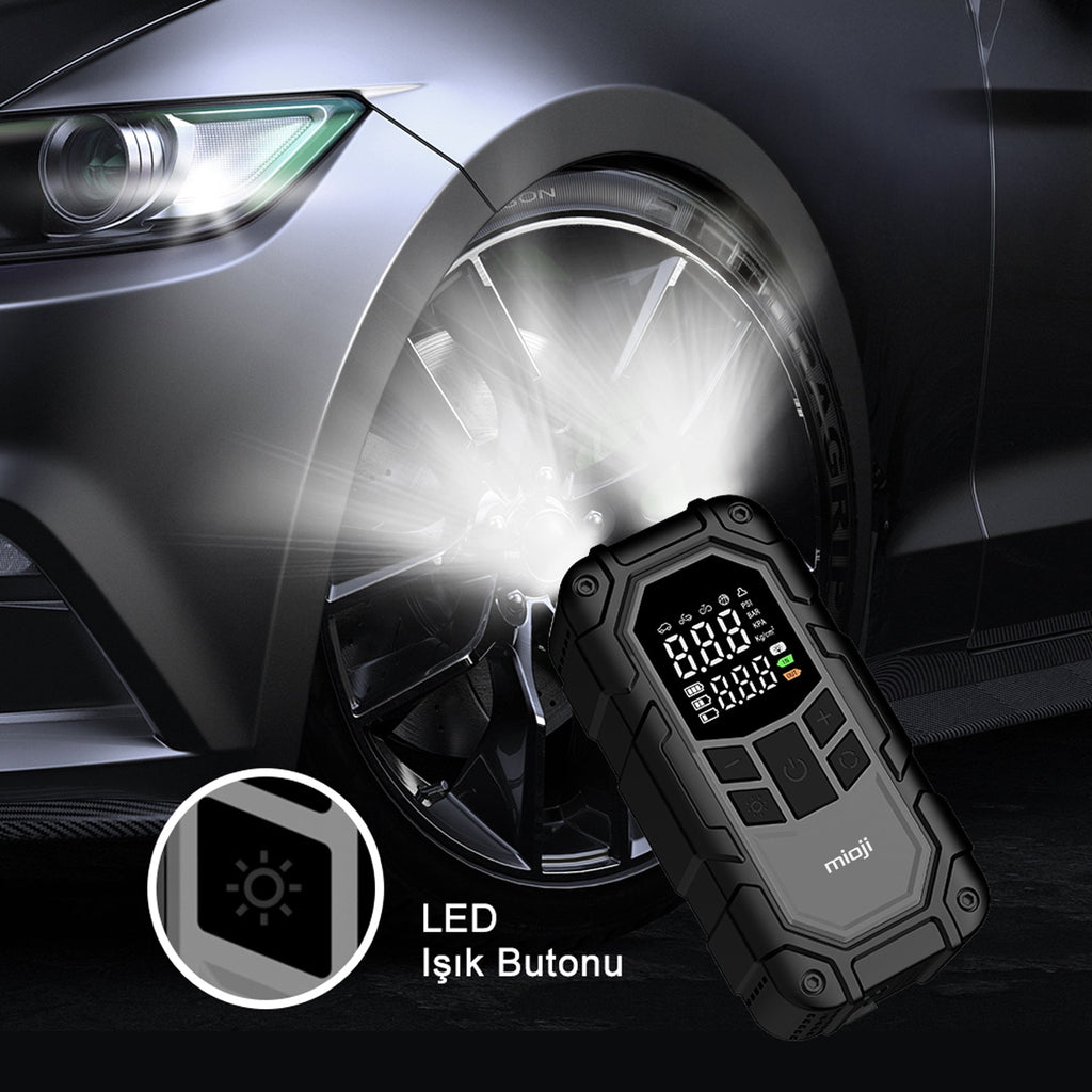 Mio D8H Plus 2000A 16000mAh Akü Takviye+Hava Pompası+LED Fener+Powerbank