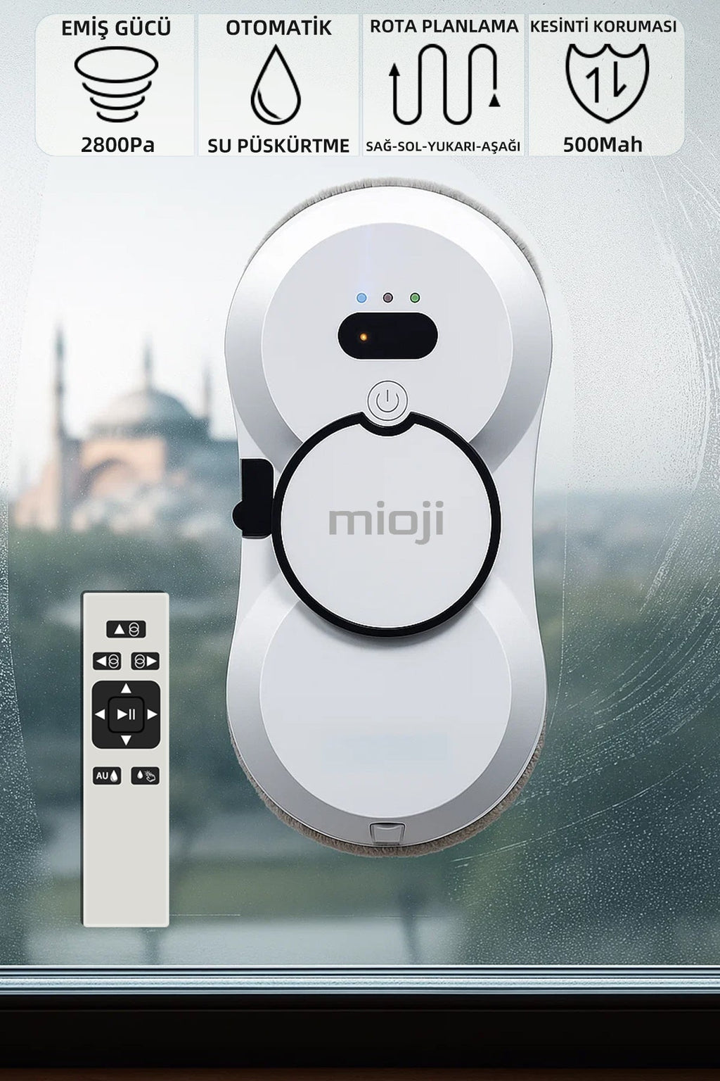 VLR2 Cam Temizleme Robotu Beyaz